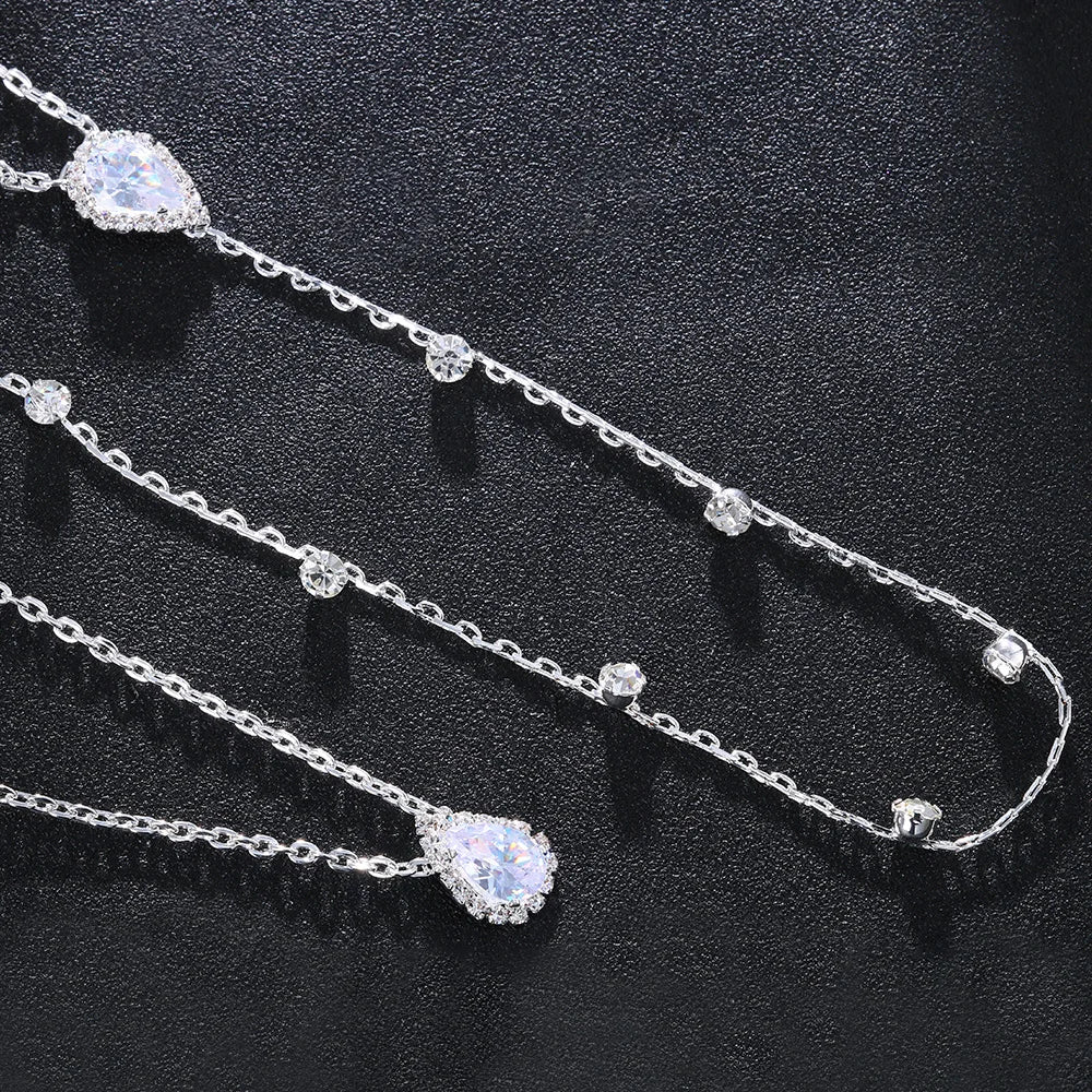 Elegant Crystal Back Chain Jewelry for Women Bride Backless Rhinestone Body Chain Belly Waist Necklace Wedding Dress Accessories