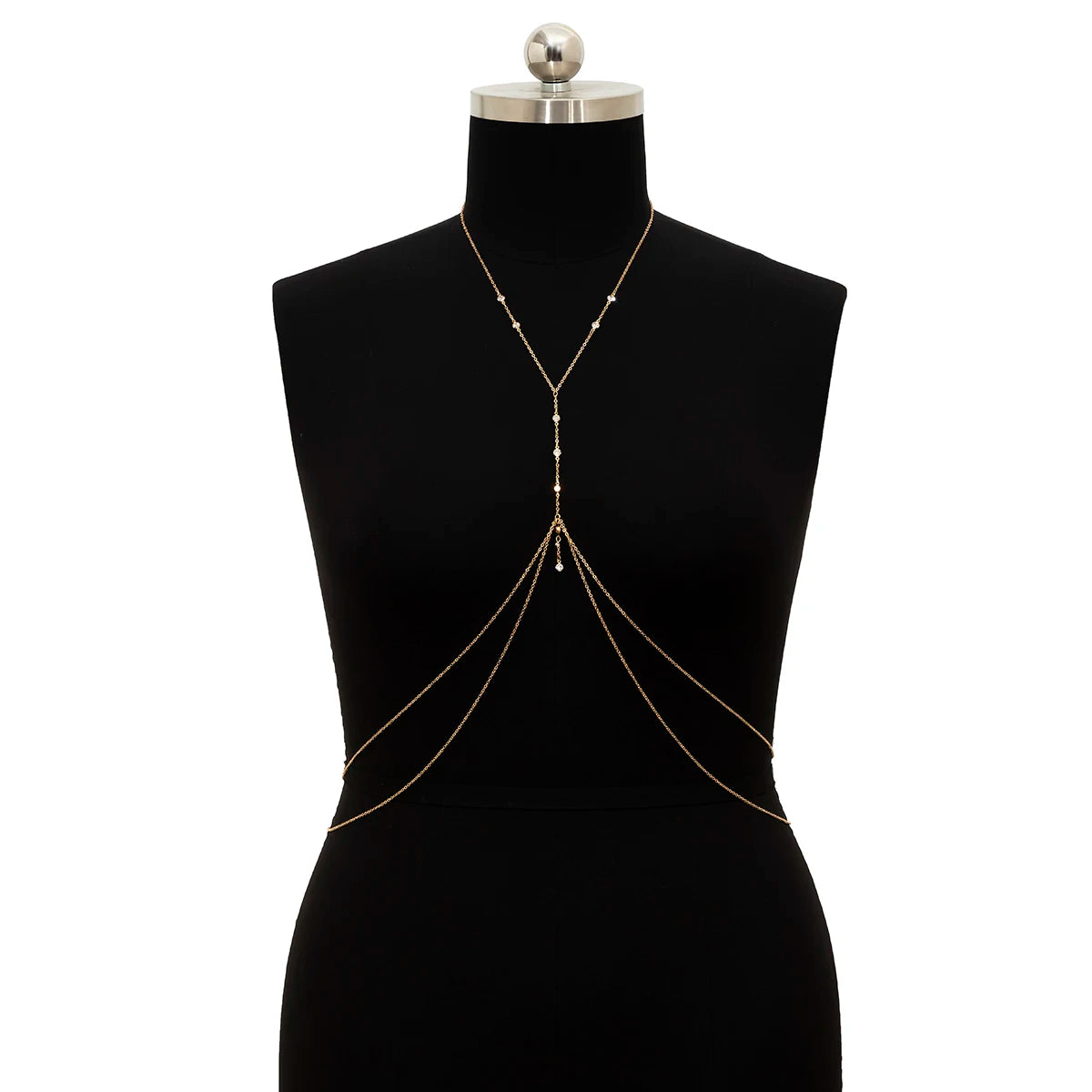 New Sexy Multilayer Rhinestone Belly Body Chain for Women Bohemian Summer Bikini Tassel Chest Waist Body Jewelry Accessories