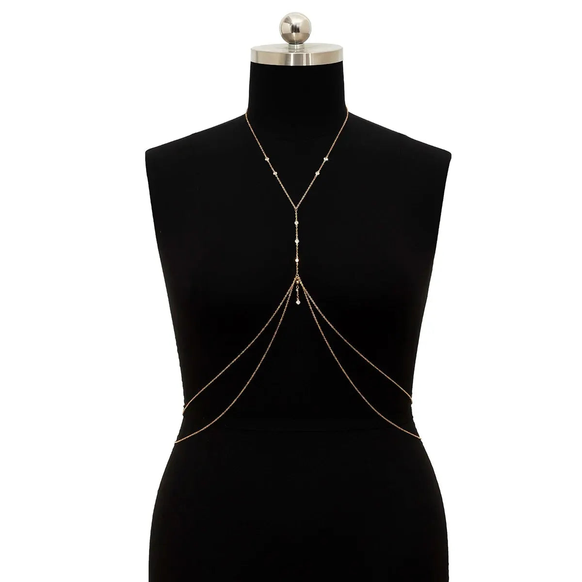 New Sexy Multilayer Rhinestone Belly Body Chain for Women Bohemian Summer Bikini Tassel Chest Waist Body Jewelry Accessories