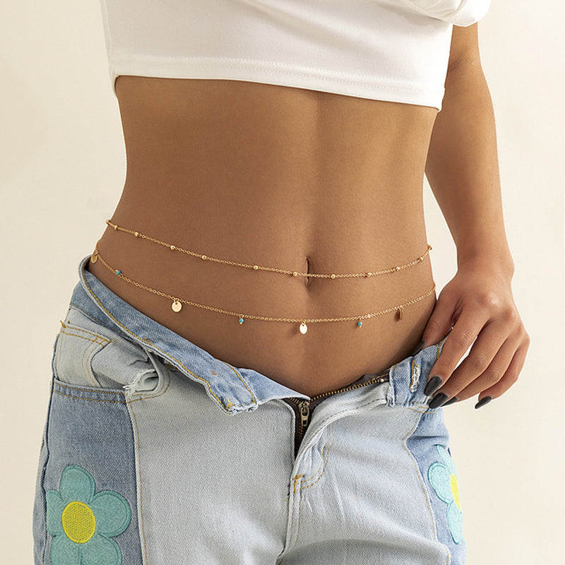 Tennis Rhinestone Body Waist Chain