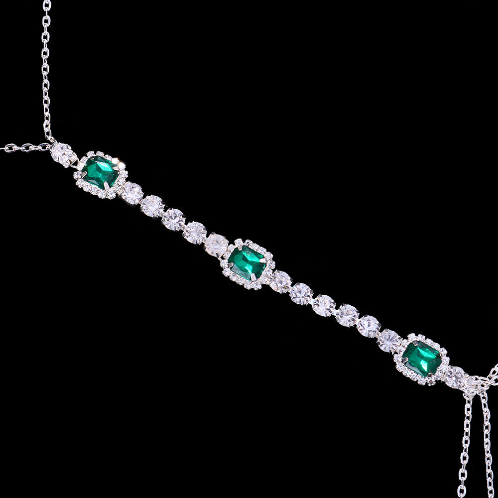 Stunning Baddie Crystal Chest/ Waist Chain- Exquisite