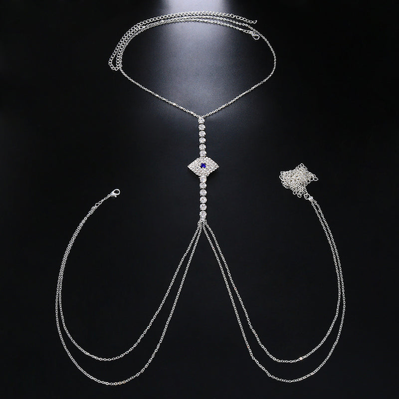 Stunning Baddie Crystal Chest/ Waist Chain- Exquisite