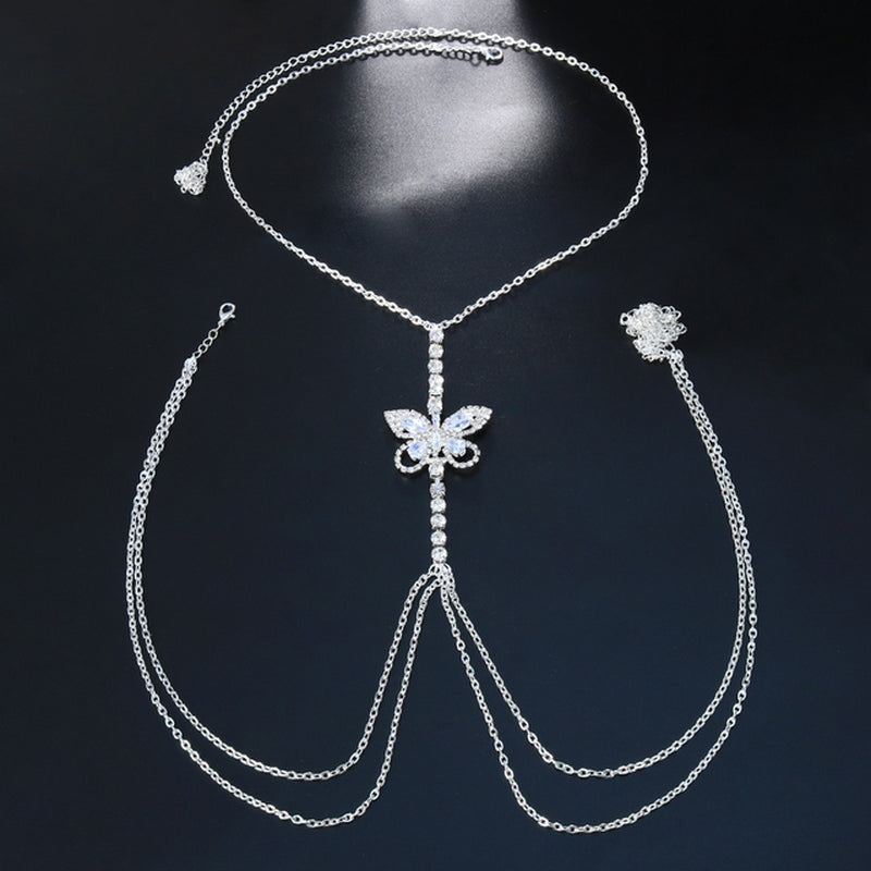 Baddie Butterfly Rhinstone Bra- Mariah
