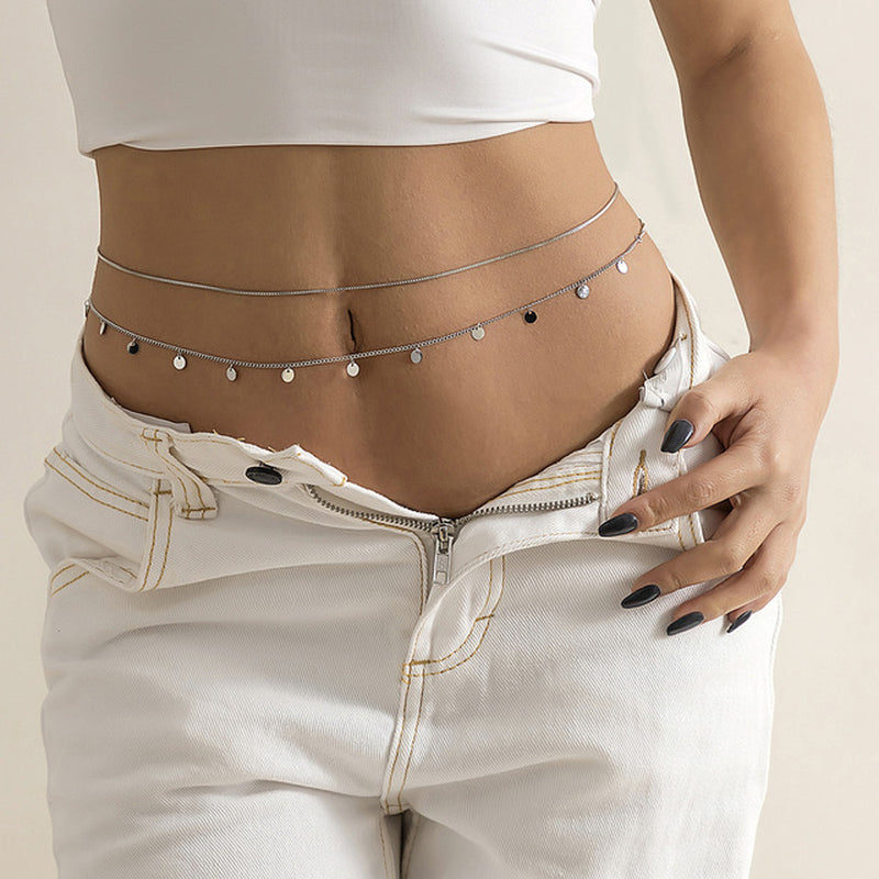Tennis Rhinestone Body Waist Chain