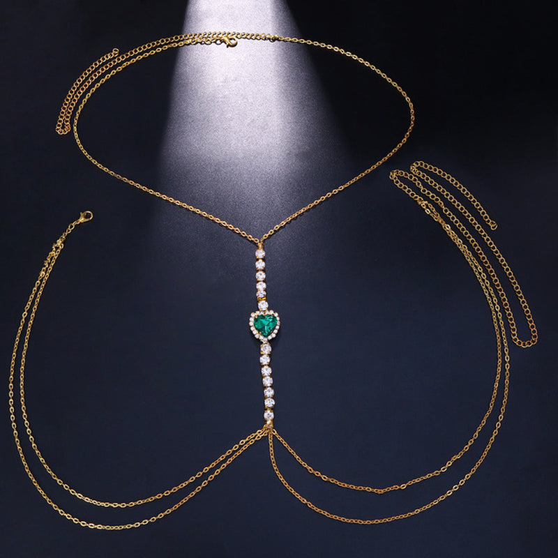 Stunning Baddie Crystal Chest/ Waist Chain- Exquisite