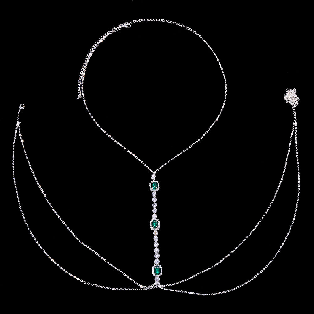 Stunning Baddie Crystal Chest/ Waist Chain- Exquisite