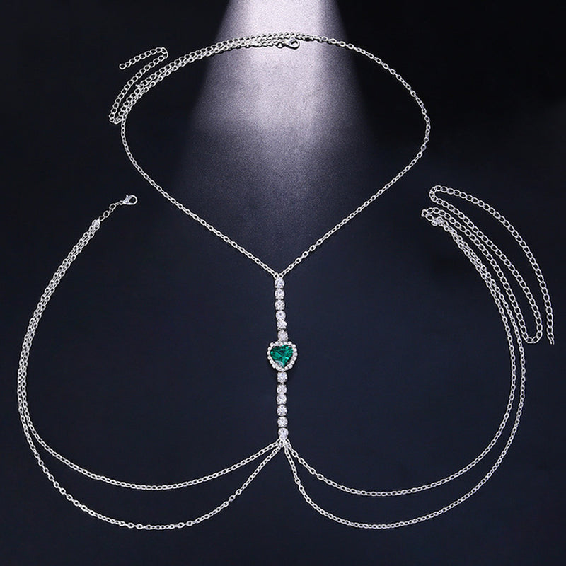 Stunning Baddie Crystal Chest/ Waist Chain- Exquisite