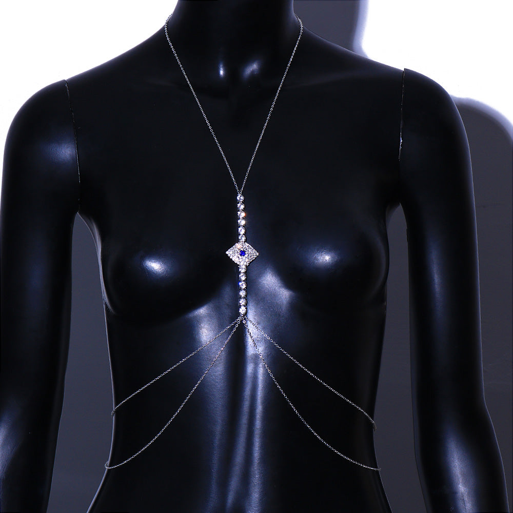 Stunning Baddie Crystal Chest/ Waist Chain- Exquisite